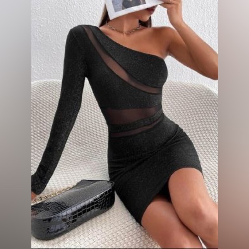 Mesh cutout dress